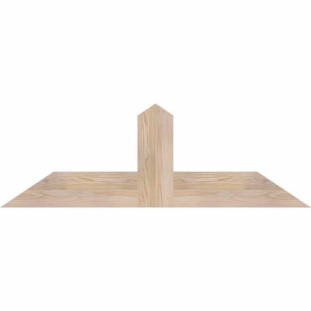 Ekena Millwork Portland Smooth Timber Gable Bracket, Douglas Fir, 48"W x 16"H x 1 1/2"D x 5 1/2"F, 8/12 Pitch GBW048X16X0206POR00SDF
